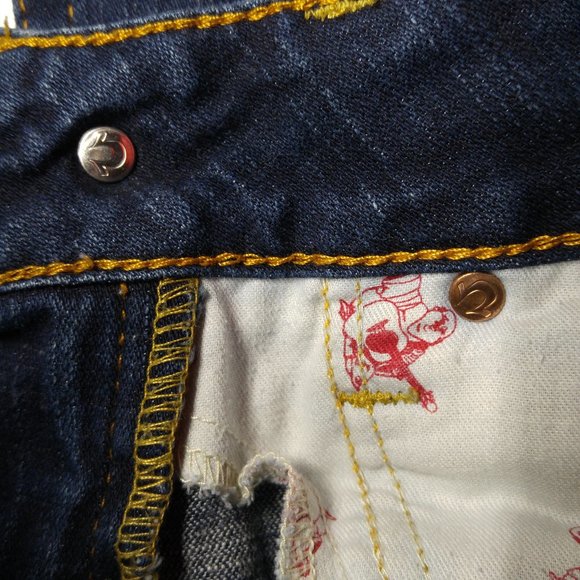 True Religion Becky Boot Cut Jeans Women's 26 Flap Pockets Stretch Low Rise A895 - Picture 10 of 10